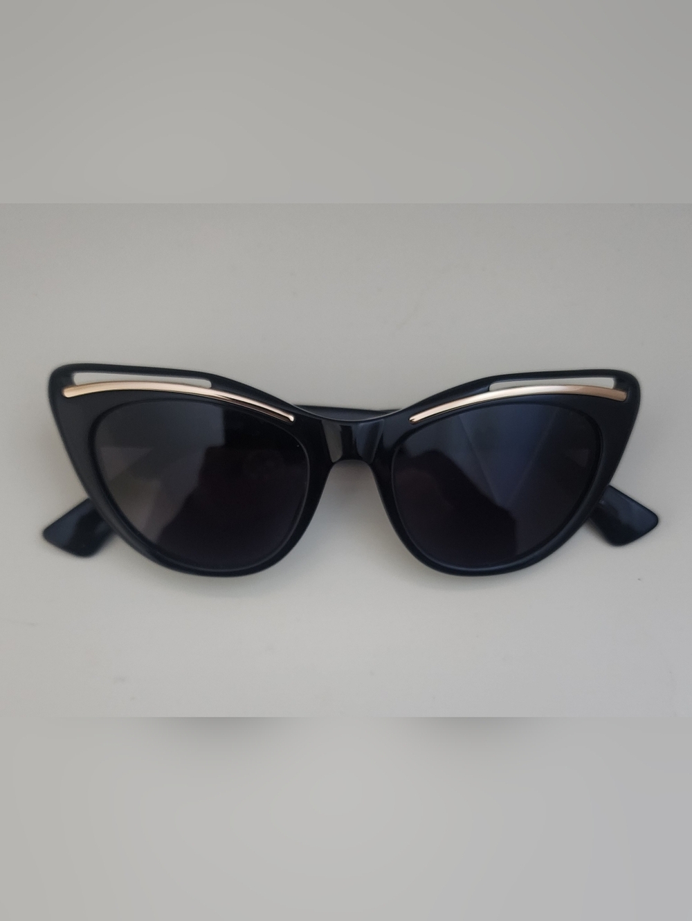 MOSCHINO Womens Cat Eye Sunglasses with Gold Accent